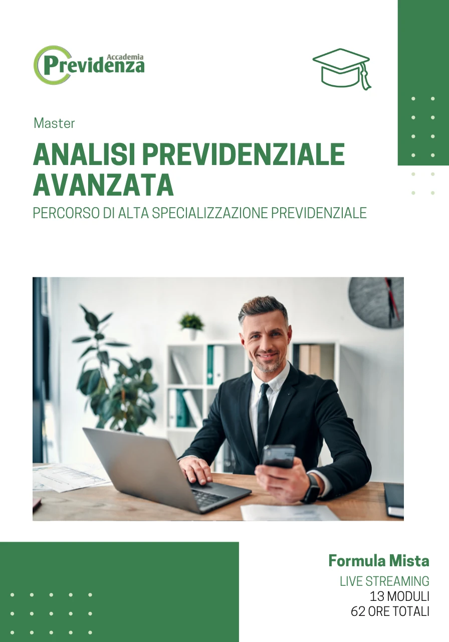 Master Analisi Previdenziale Avanzata di Accademia Previdenza - Percorso di alta specializzazione previdenziale